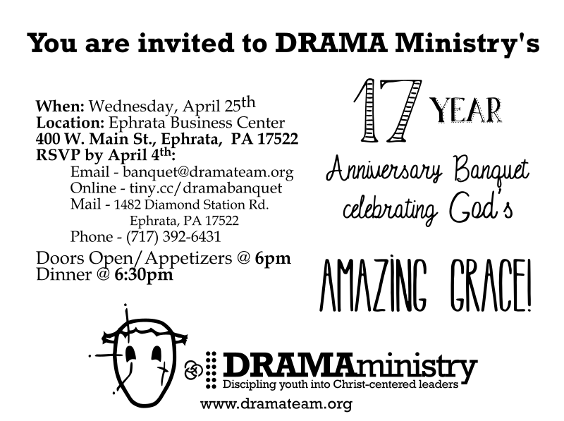 DRAMA Banquet – April 25!